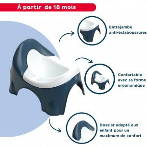 Pot d'apprentissage ideo bleu nuit Thermobaby
