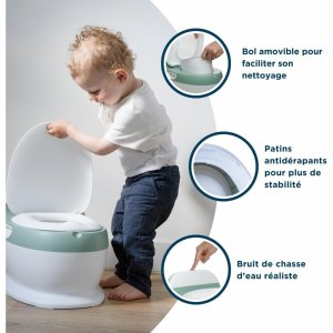 Mini toilettes enfant vert sauge Thermobaby
