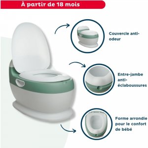 Mini toilettes enfant vert sauge Thermobaby