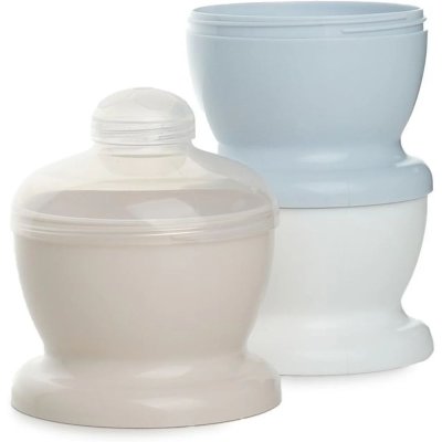 Boite doseuse lait fleur bleu - 3 compartiments