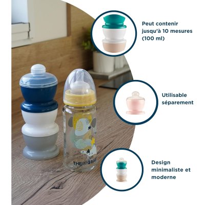 Boite doseuse vert émeraude - 3 compartiments