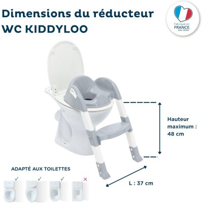 Réducteur de toilette kiddyloo gris charme