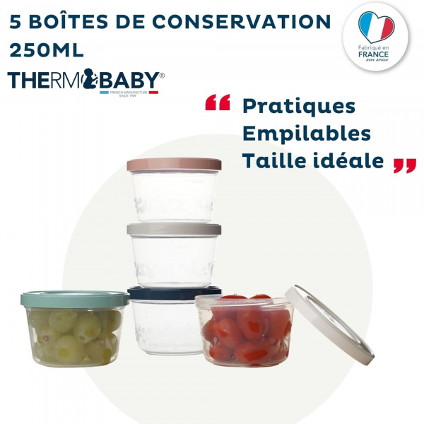Boite de conservation 5 pièces Thermobaby