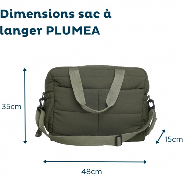 Sac à langer pluméa vert kaki Thermobaby