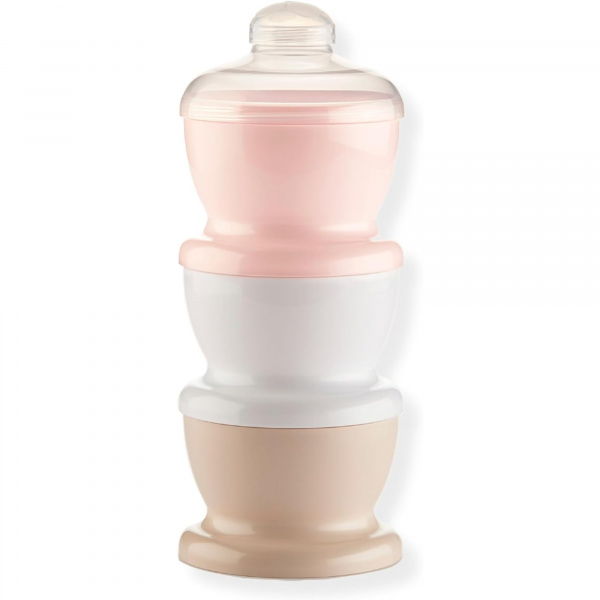 Boite doseuse lait rose poudré - 3 compartiments Thermobaby