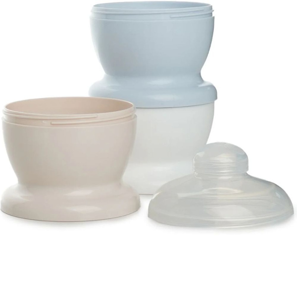Boite doseuse lait fleur bleu - 3 compartiments Thermobaby