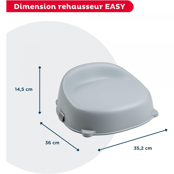 Rehausseur de chaise easy gris velours Thermobaby
