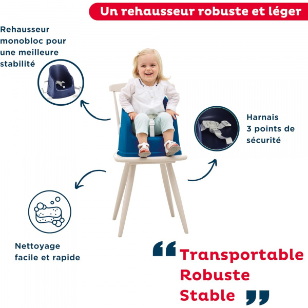 Rehausseur de chaise tudi bleu océan Thermobaby