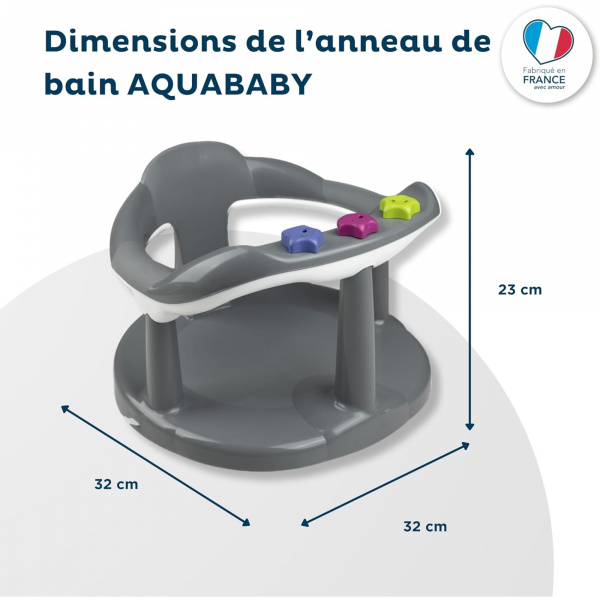 Anneau de bain aquababy gris Thermobaby