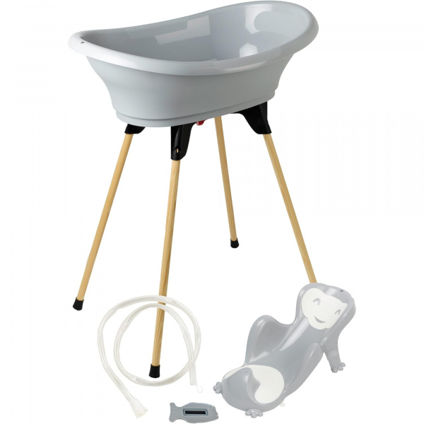 Baignoire vasco 5 en 1 - gris velours Thermobaby