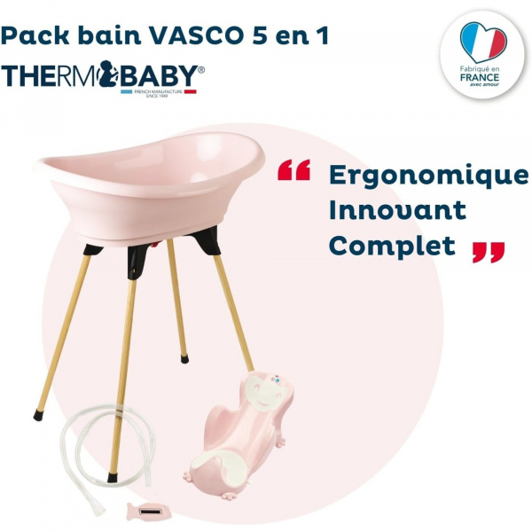 Vaignoire vasco 5 en 1 - rose poudré Thermobaby