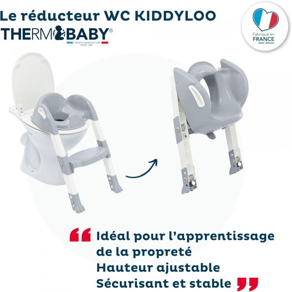 Réducteur de toilette kiddyloo gris charme Thermobaby
