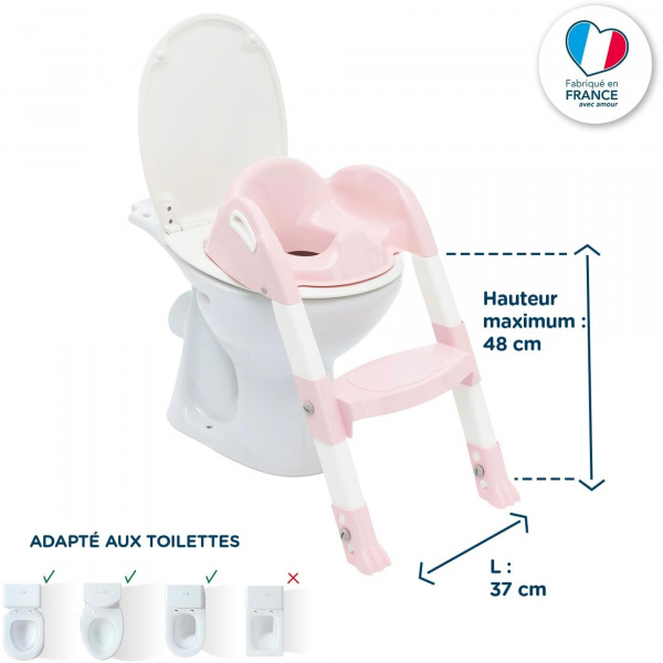 Réducteur de toilette kiddyloo rose poudré Thermobaby
