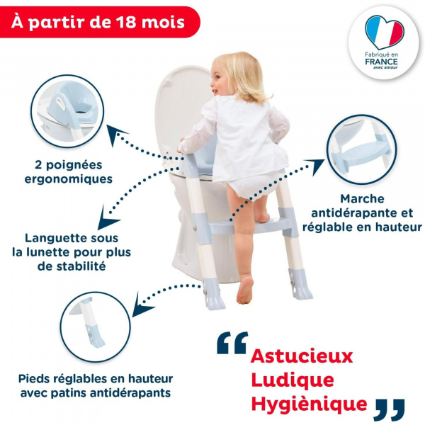 Réducteur de toilette kiddyloo fleur bleu Thermobaby