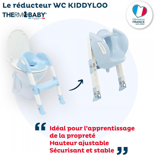 Réducteur de toilette kiddyloo fleur bleu Thermobaby