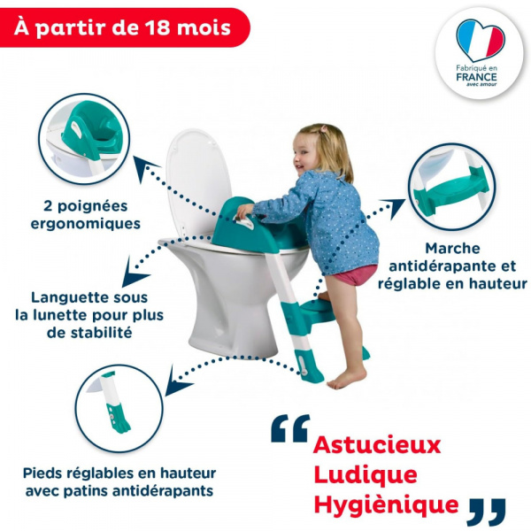 Réducteur de toilette kiddyloo vert émeraude Thermobaby