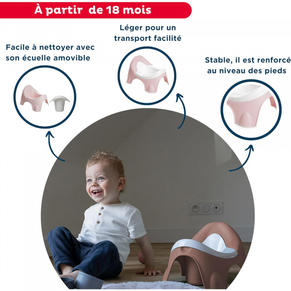 Pot d'apprentissage ideo rose câlin Thermobaby