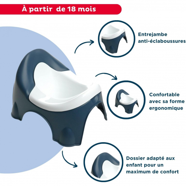 Pot d'apprentissage ideo bleu nuit Thermobaby