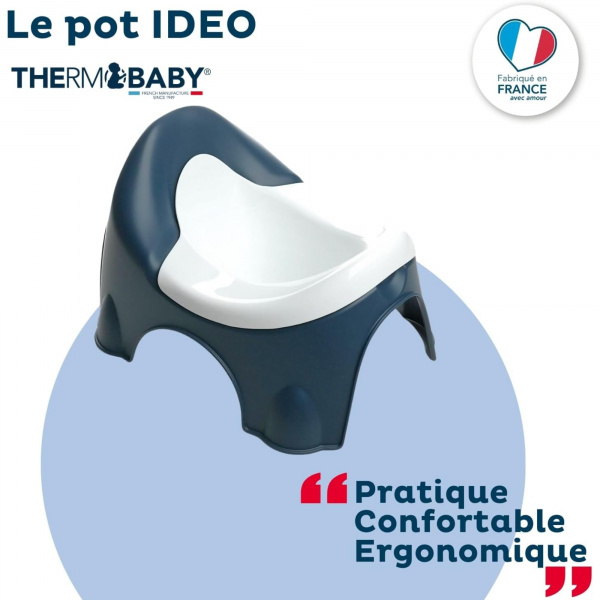 Pot d'apprentissage ideo bleu nuit Thermobaby