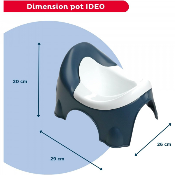 Pot d'apprentissage ideo bleu nuit Thermobaby