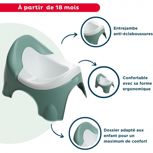 Pot d'apprentissage ideo vert sauge Thermobaby