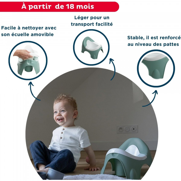 Pot d'apprentissage ideo vert sauge Thermobaby