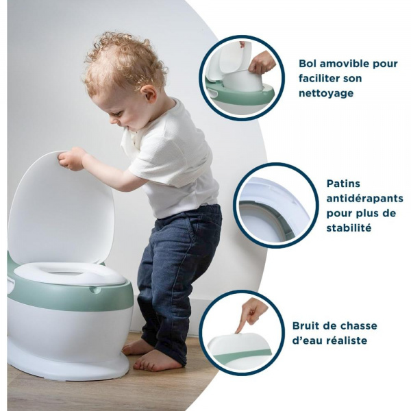 Mini toilettes enfant vert sauge Thermobaby