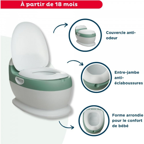Mini toilettes enfant vert sauge Thermobaby