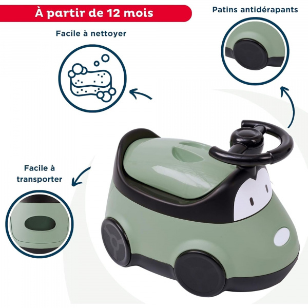 Pot enfant voiture vert sauge Thermobaby