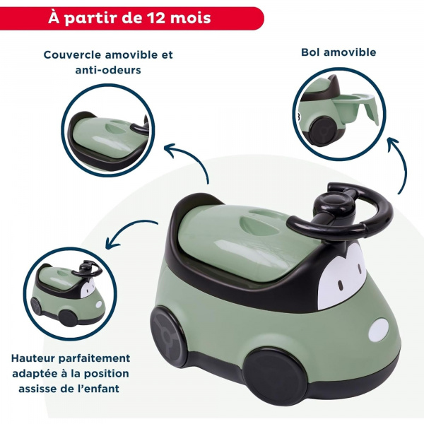 Pot enfant voiture vert sauge Thermobaby