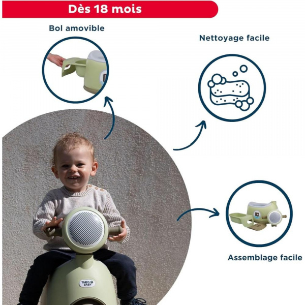Pot enfant scooter vert olive Thermobaby