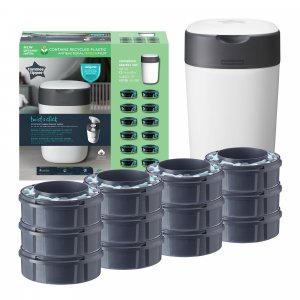Les imparfaits - poubelle à couches twist & click + recharges par 12 Tommee tippee