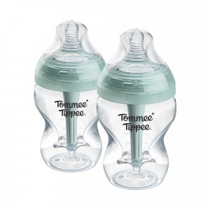 Lot de 2 biberons anti-colique avancé transparent 260 ml Tommee tippee
