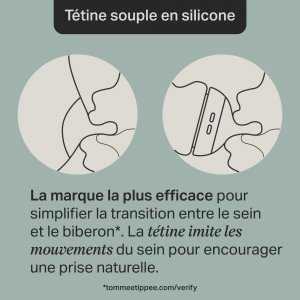 Lot de 2 biberons anti-colique avancé transparent 260 ml Tommee tippee