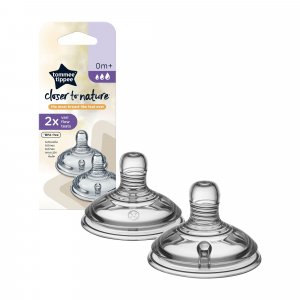 Lot de 2 tétines closer to nature débit variable Tommee tippee