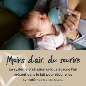 Lot de 2 tétines anti-coliques avancé débit moyen 3 mois et + Tommee tippee