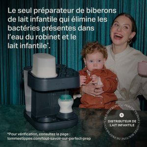 Préparateur de biberons perfect prep pro + 2 biberons advanced anti-colique 260 ml offerts Tommee tippee