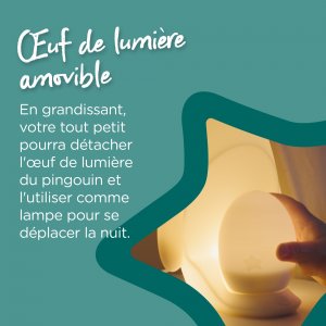 Veilleuse bébé grobrite pingouin 2-en-1 nomade Tommee tippee