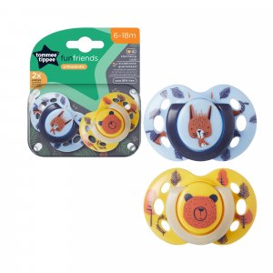 Lot de 2 sucettes closer to nature fun 6-18m Tommee tippee