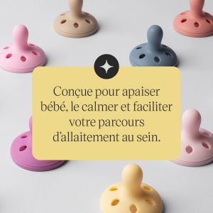 Lot de 4 sucettes imitant le sein maternel 0-6 mois Tommee tippee