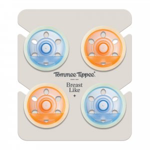 Lot de 4 sucettes silicone bébé 0-6 mois phosphorescentes Tommee tippee