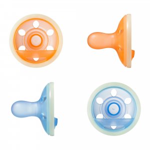 Lot de 4 sucettes silicone bébé 6-18 mois phosphorescentes Tommee tippee