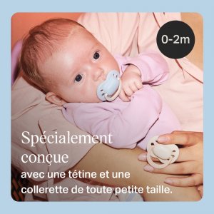 Lot de 4 sucettes bébé 0-2 mois silicone Tommee tippee