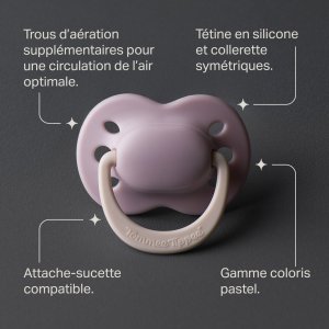 Lot de 4 sucettes bébé 0-2 mois silicone Tommee tippee