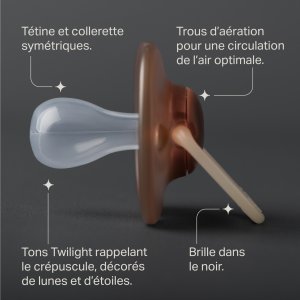 Lot de 4 sucettes nuit phosphorescentes 6-18 mois Tommee tippee