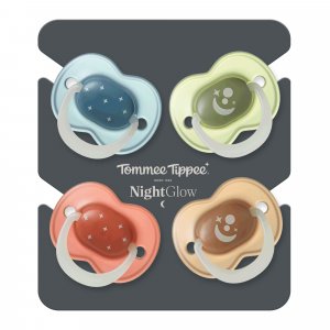 Lot de 4 sucettes nuit phosphorescentes 6-18 mois Tommee tippee