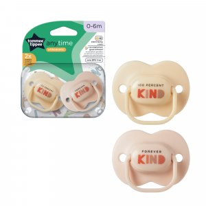 Lot de 2 sucettes anytime classique 0-6m Tommee tippee