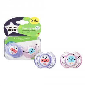 Lot de 2 sucettes closer to nature fun 0-6m Tommee tippee