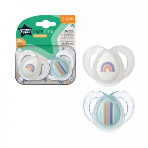 Lot de 2 sucettes nuit closer to nature 6-18m Tommee tippee