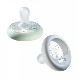 Lot de 2 sucettes closer to nature forme naturelle 6-18 mois Tommee tippee